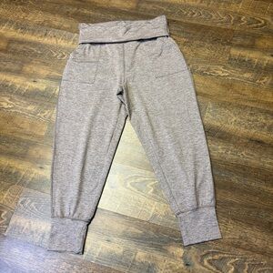 Aerie OFFLINE The Hugger Foldover Waist Jogger Leggings Brown Size Large